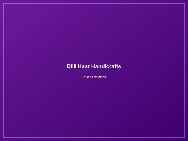 Handicraft Exhibition at Dilli Haat